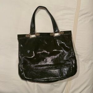 Elie Tahari - Patent Leather Green Tote Bag